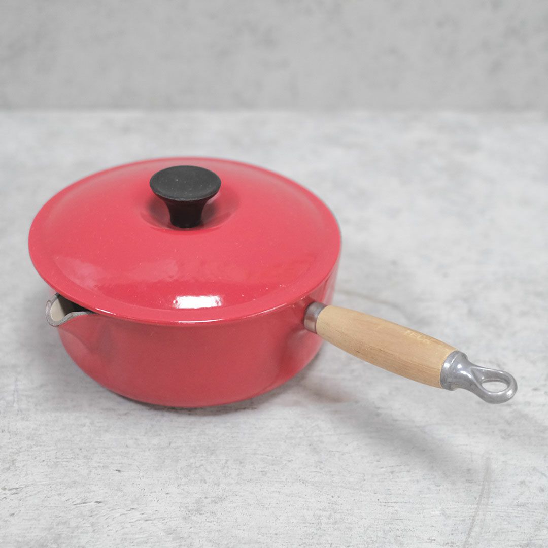 ヴィンテージ Le Creuset（ルクルーゼ）鍋 赤 片手鍋 フランス L1