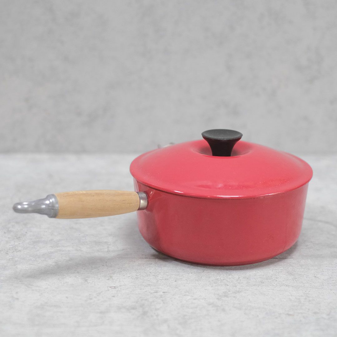 ヴィンテージ Le Creuset（ルクルーゼ）鍋 赤 片手鍋 フランス L2