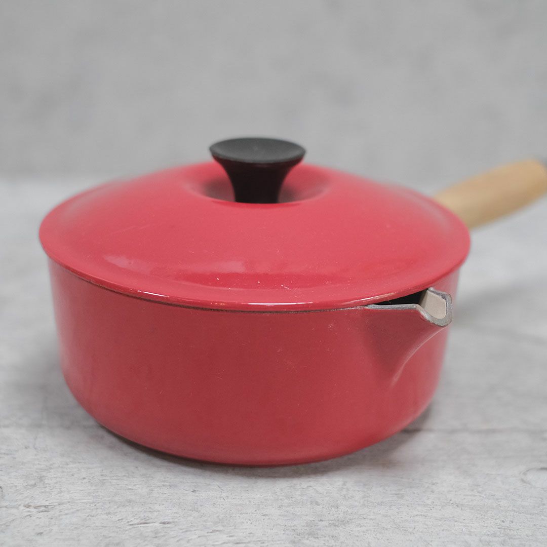 ヴィンテージ Le Creuset（ルクルーゼ）鍋 赤 片手鍋 フランス L3