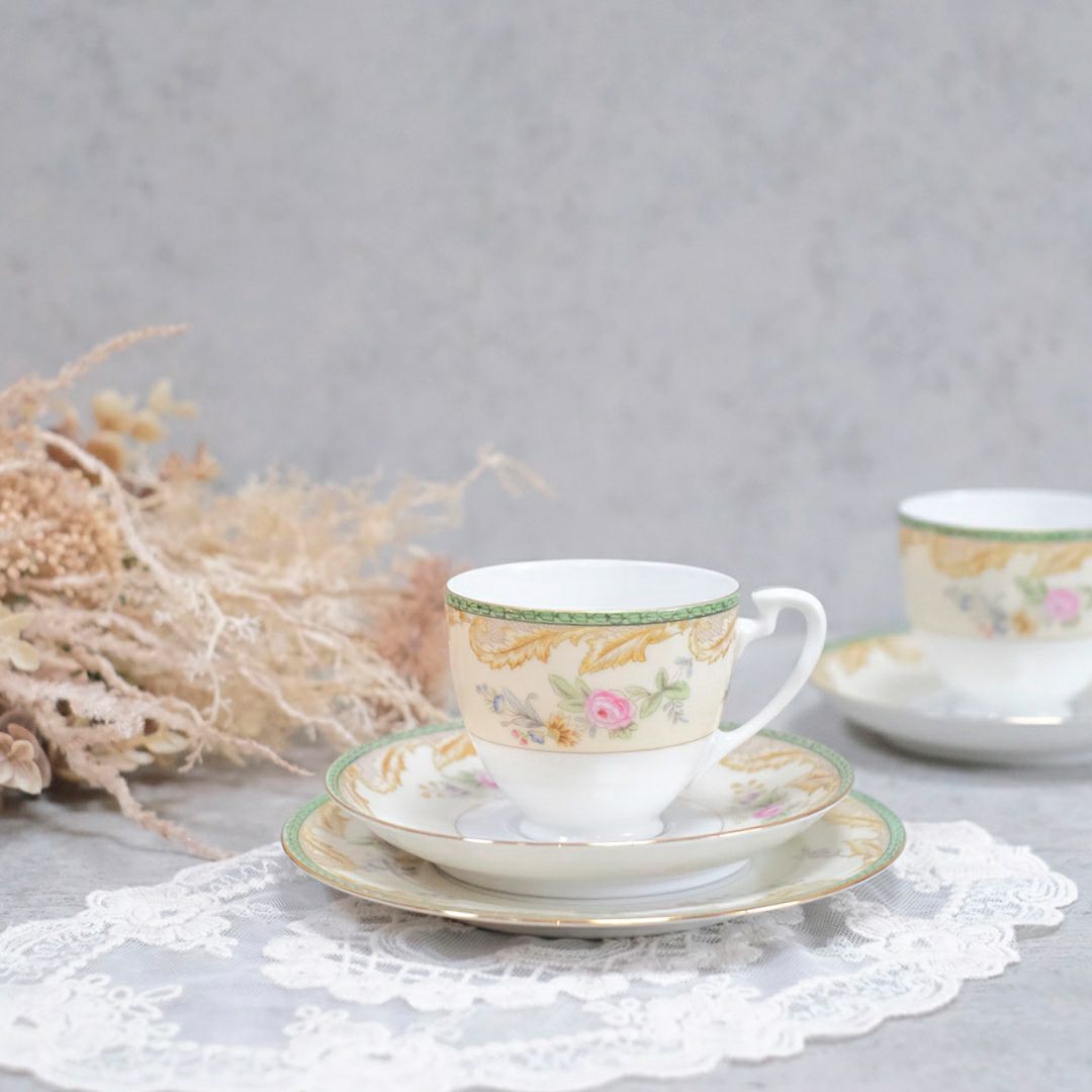 ヴィンテージティーカップトリオ Noritake ノリタケ FOREIGNの通販 