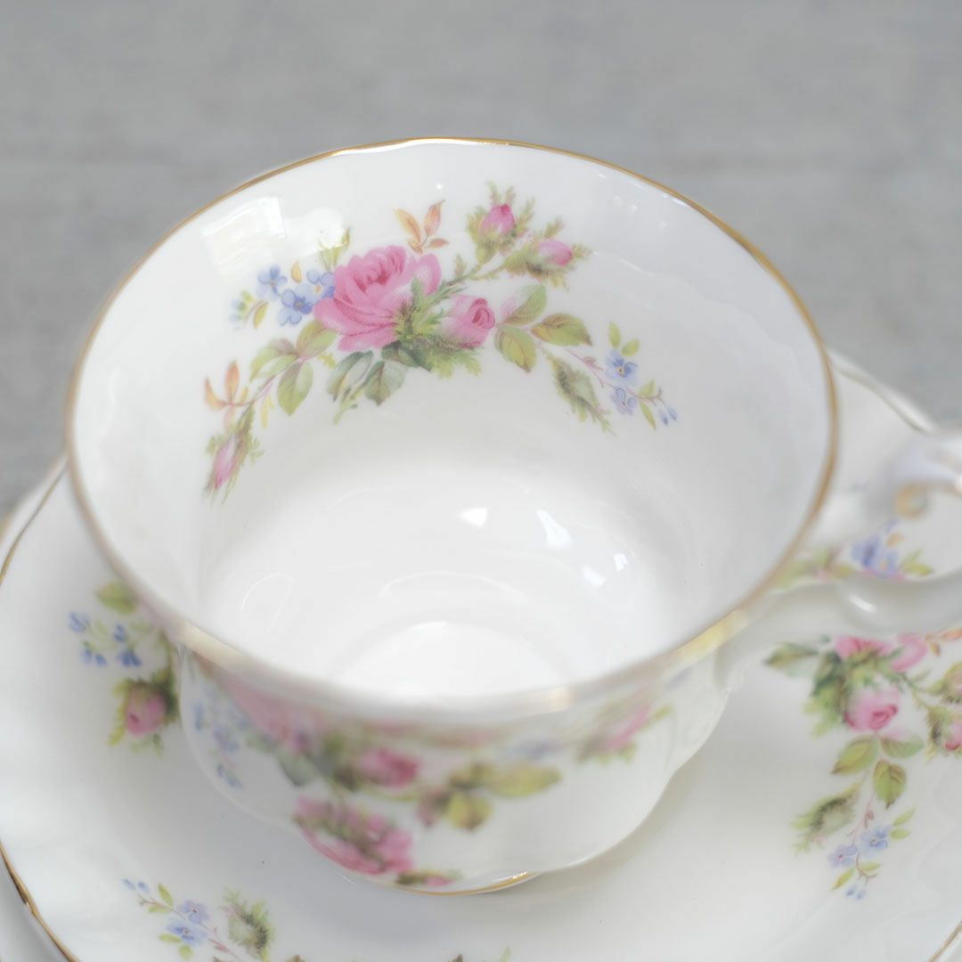 ヴィンテージティーカップトリオ Royal Albert ロイヤルアルバート MOSS ROSE モスローズ6