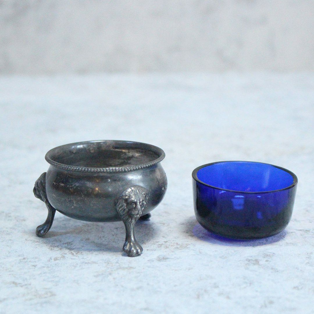 アンティークソルトセラー イギリス スパイス入れ カブリオールレッグ