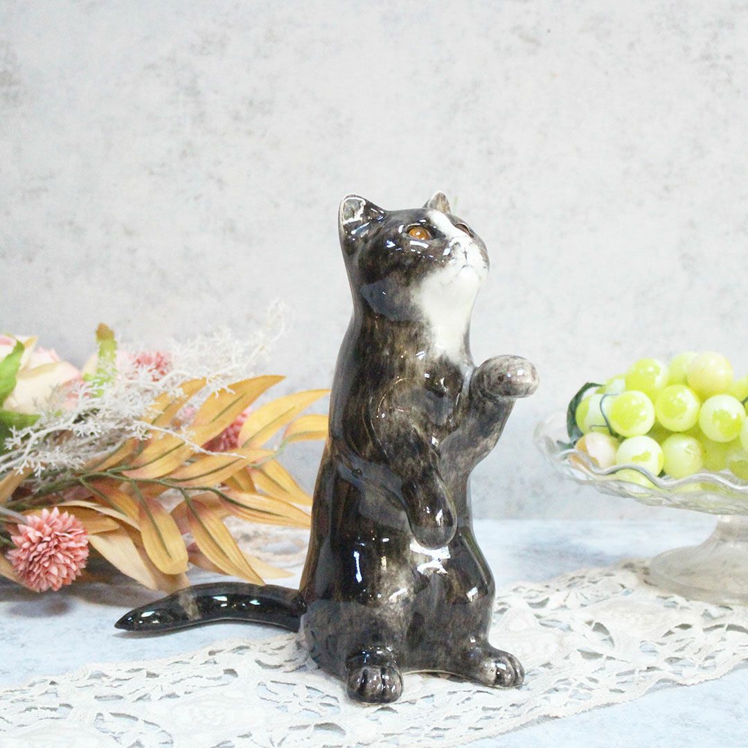 ヴィンテージ WINSTANLEY CAT/ケンジントンキャット ハチワレ イギリス 陶芸作家Jenny Winstanley