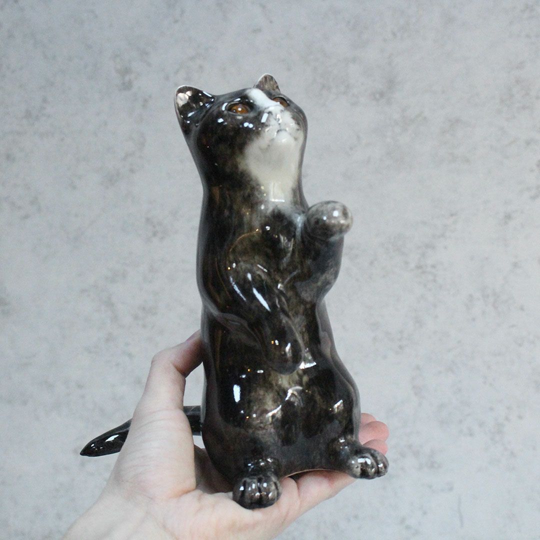 ヴィンテージ WINSTANLEY CAT/ケンジントンキャット ハチワレ イギリス 陶芸作家Jenny Winstanley5