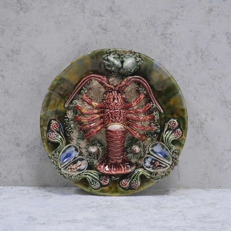 アンティークマヨリカプレート バルボティーヌ皿 アート作品