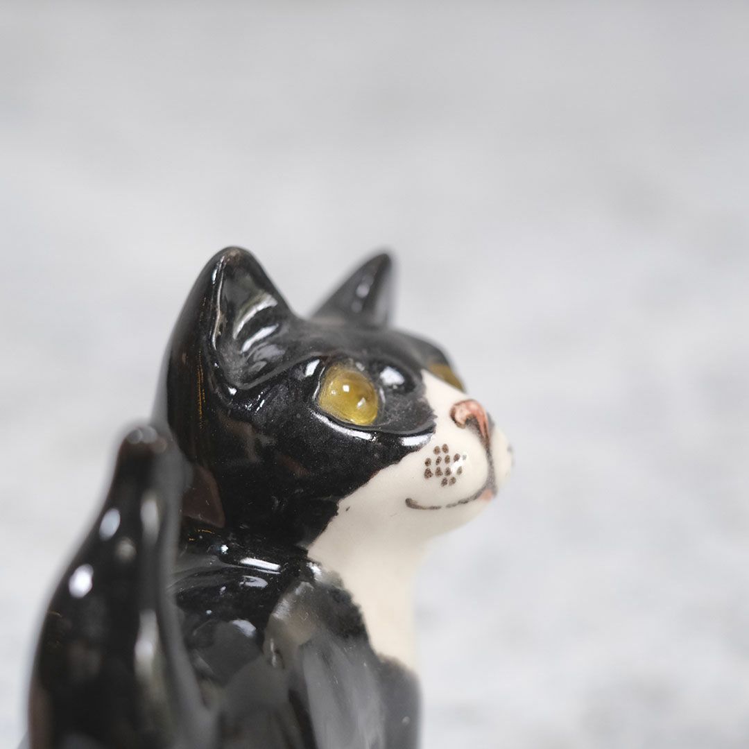 ヴィンテージWINSTANLEY CAT/ケンジントンキャット ハチワレ 子猫 イギリス 陶芸作家Jenny Winstanley6