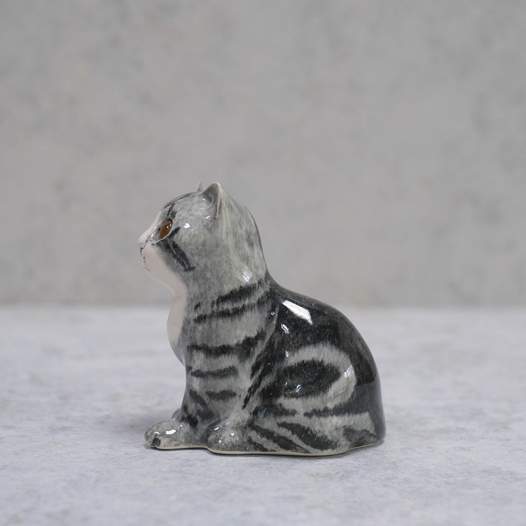 ヴィンテージWINSTANLEY CAT/ケンジントンキャット・子猫 silver tabby サバトラ イギリス 陶芸作家Jenny Winstanley3