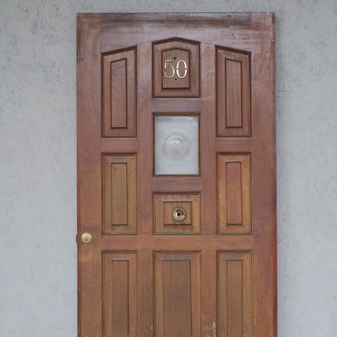 アンティークドア マホガニー イギリス ガラスと木製 玄関ドア 建具/アンティーク家具02