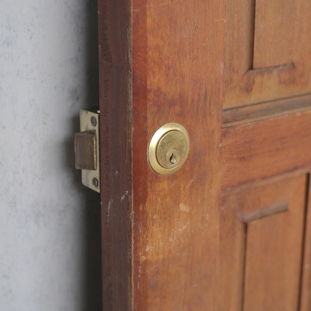 アンティークドア・マホガニー イギリス ガラスと木製 玄関ドア 建具/アンティーク家具