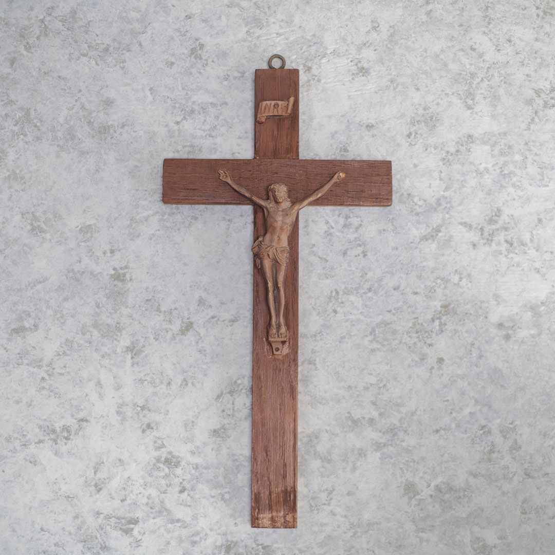 アンティーククロス 十字架 フランス シンプルな木製1