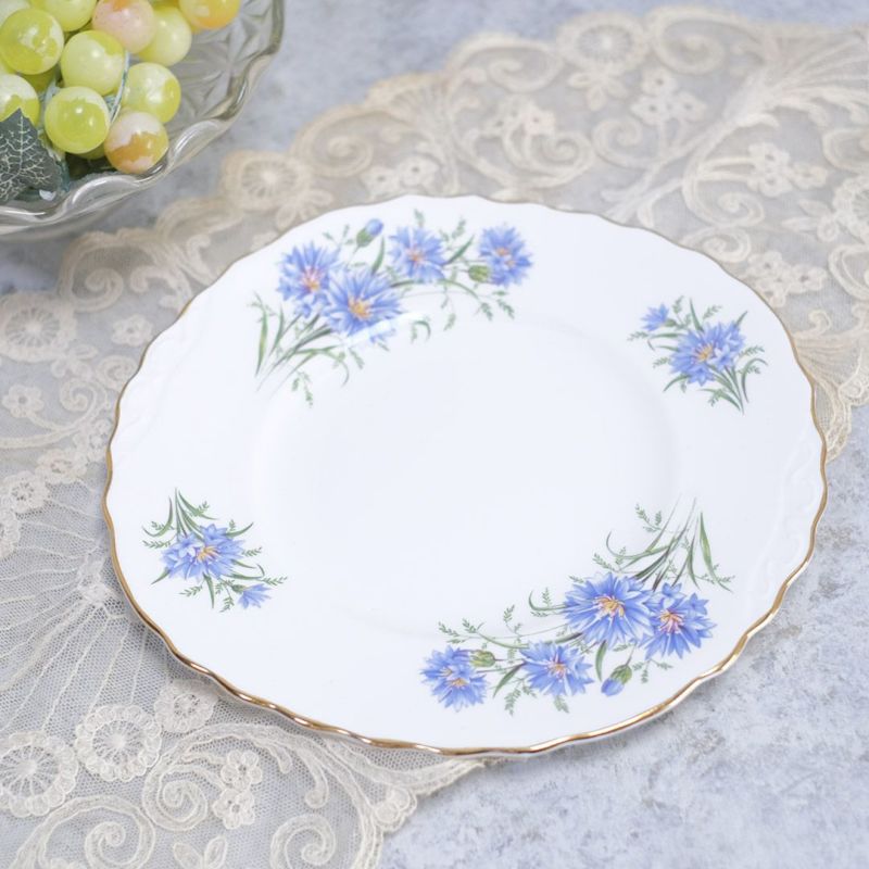 ハマースレイ　コーンフラワー　矢車菊　ブルー　サンドイッチトレイ　長方皿プレート ハマースレイ コーンフラワー 矢車菊 ブルー サンドイッチトレイ 長方