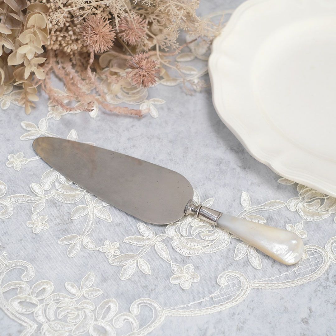 アンティークケーキサーバー イギリス カトラリー マザーオブパール