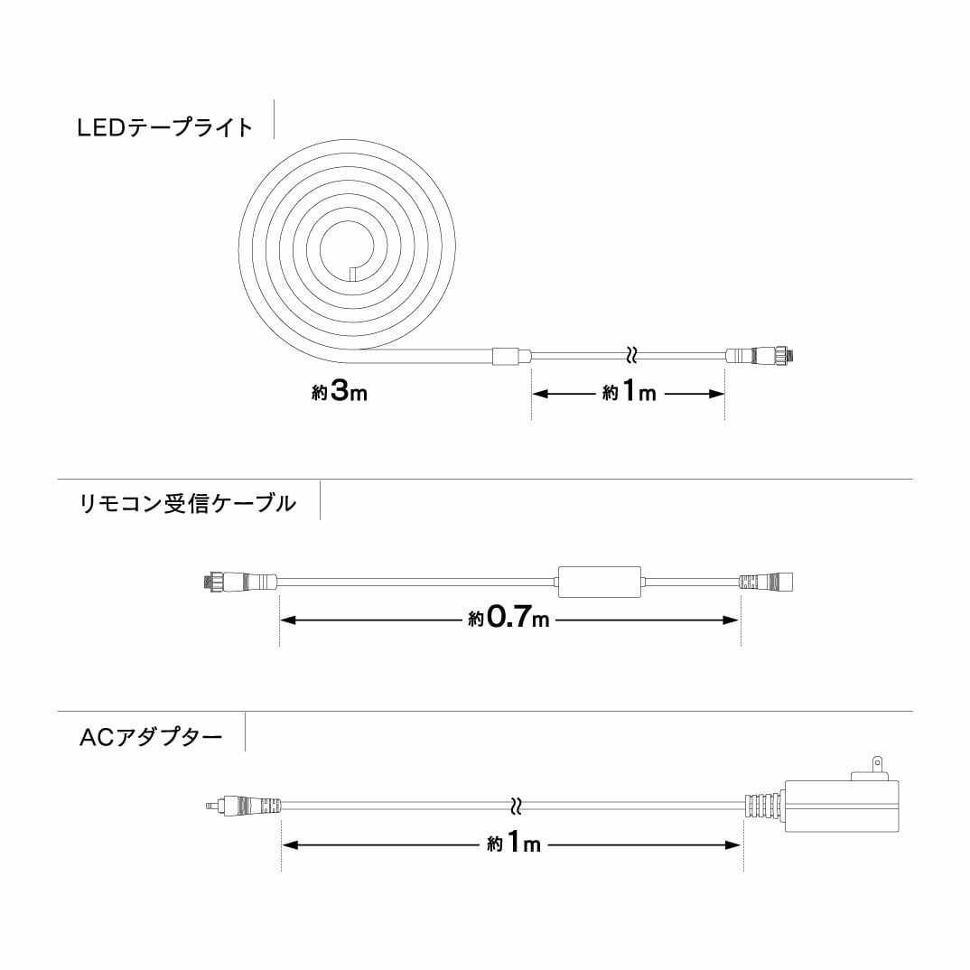 LED テープライト 間接照明 3m