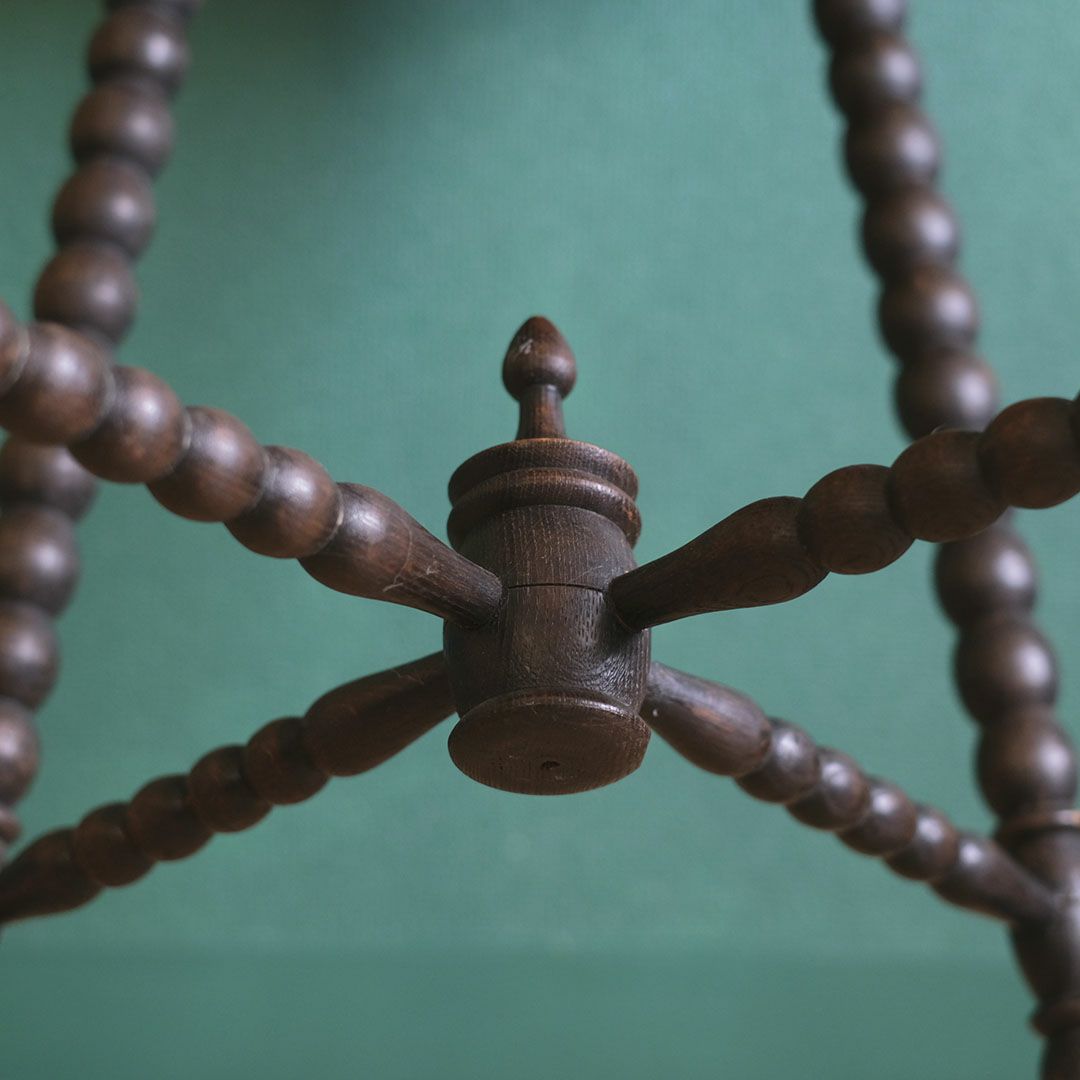 アンティークサイドテーブル ボビンレッグ フランス11