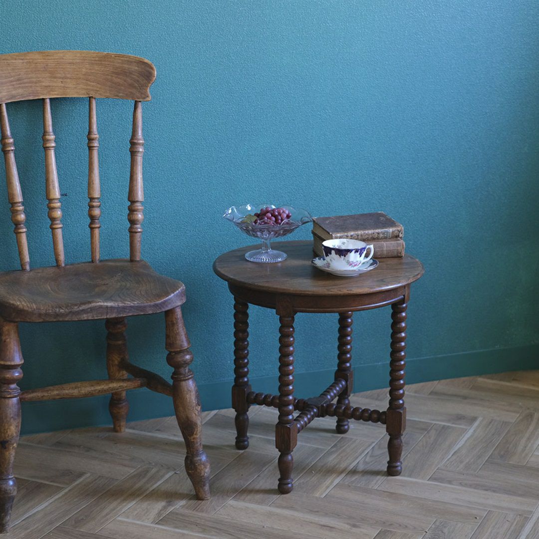 アンティークコーヒーテーブル ボビンレッグ フランス 丸いローテーブル