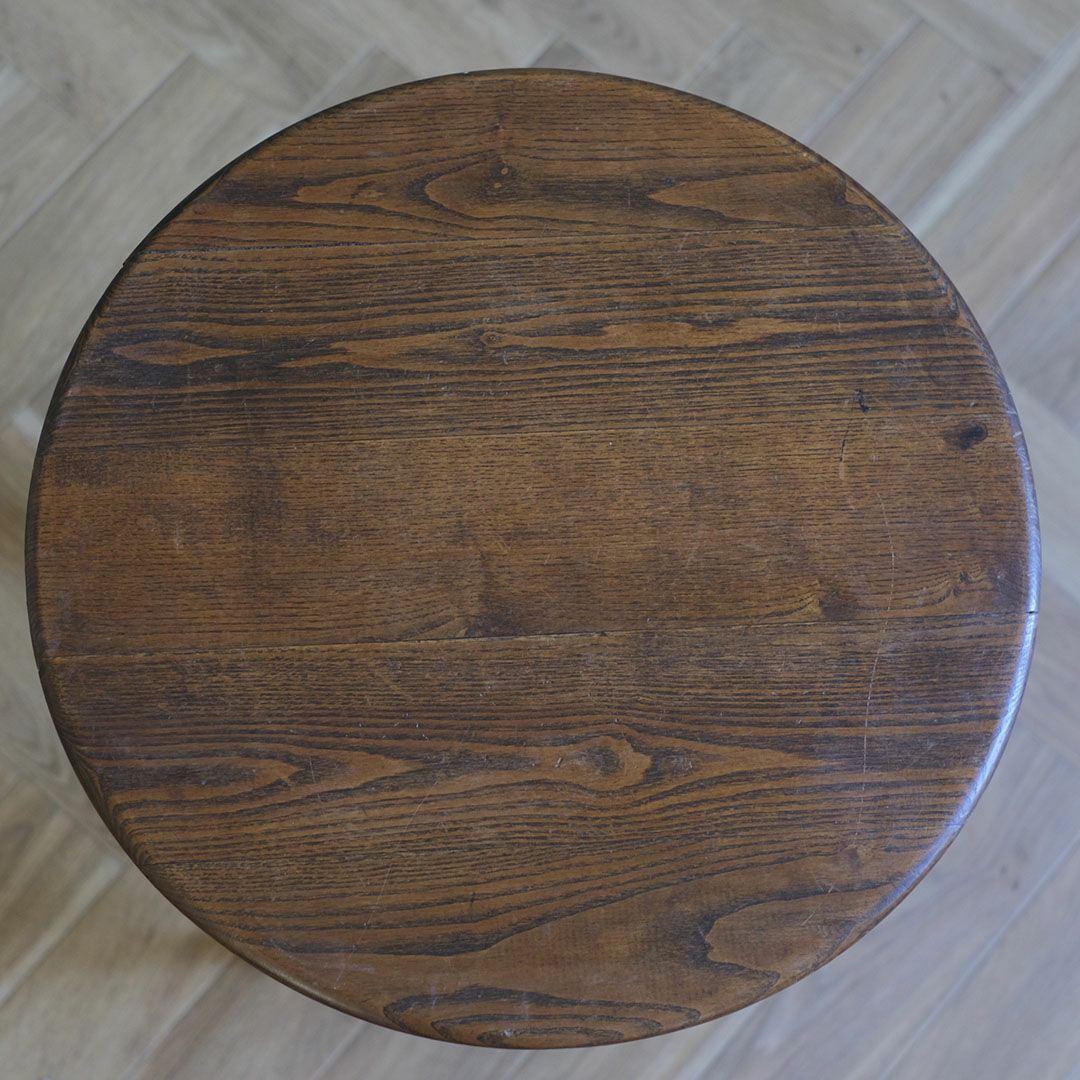 アンティークコーヒーテーブルボビンレッグ  フランス 丸いローテーブル/アンティーク家具4