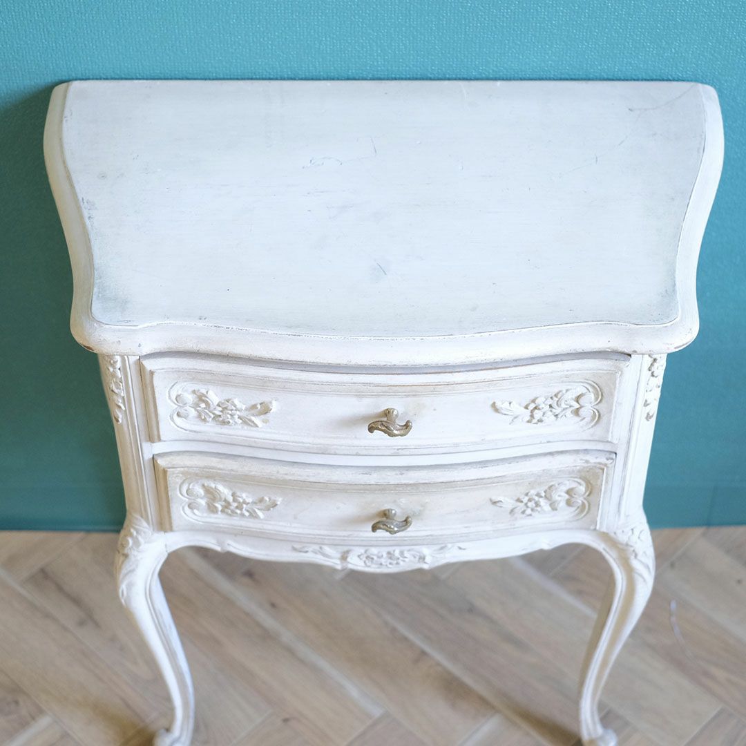 ヴィンテージ フレンチ ドロワーチェスト タンス 白 シャビーシック アンティーク家具