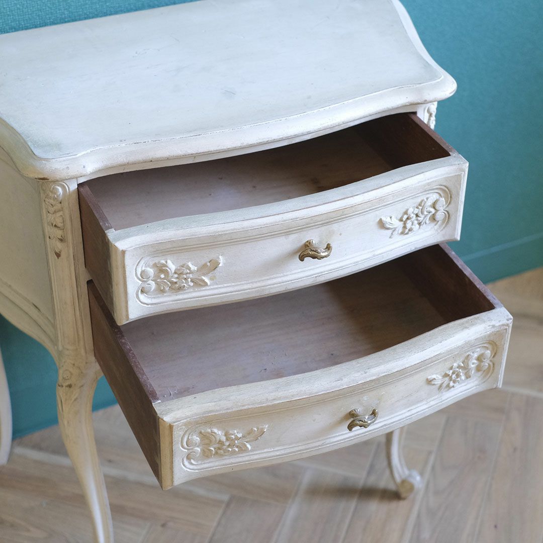 ヴィンテージ フレンチ ドロワーチェスト タンス 白 シャビーシック アンティーク家具