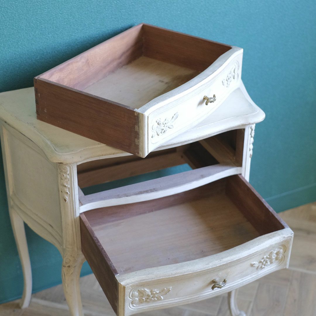 ヴィンテージ フレンチ ドロワーチェスト タンス 白 シャビーシック アンティーク家具
