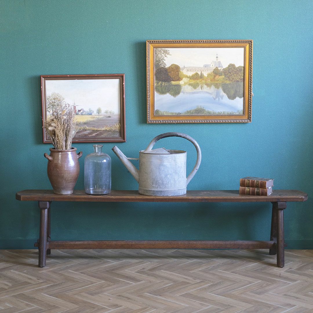 アンティークベンチ フランス 木製 シンプルな長椅子 アンティーク家具1