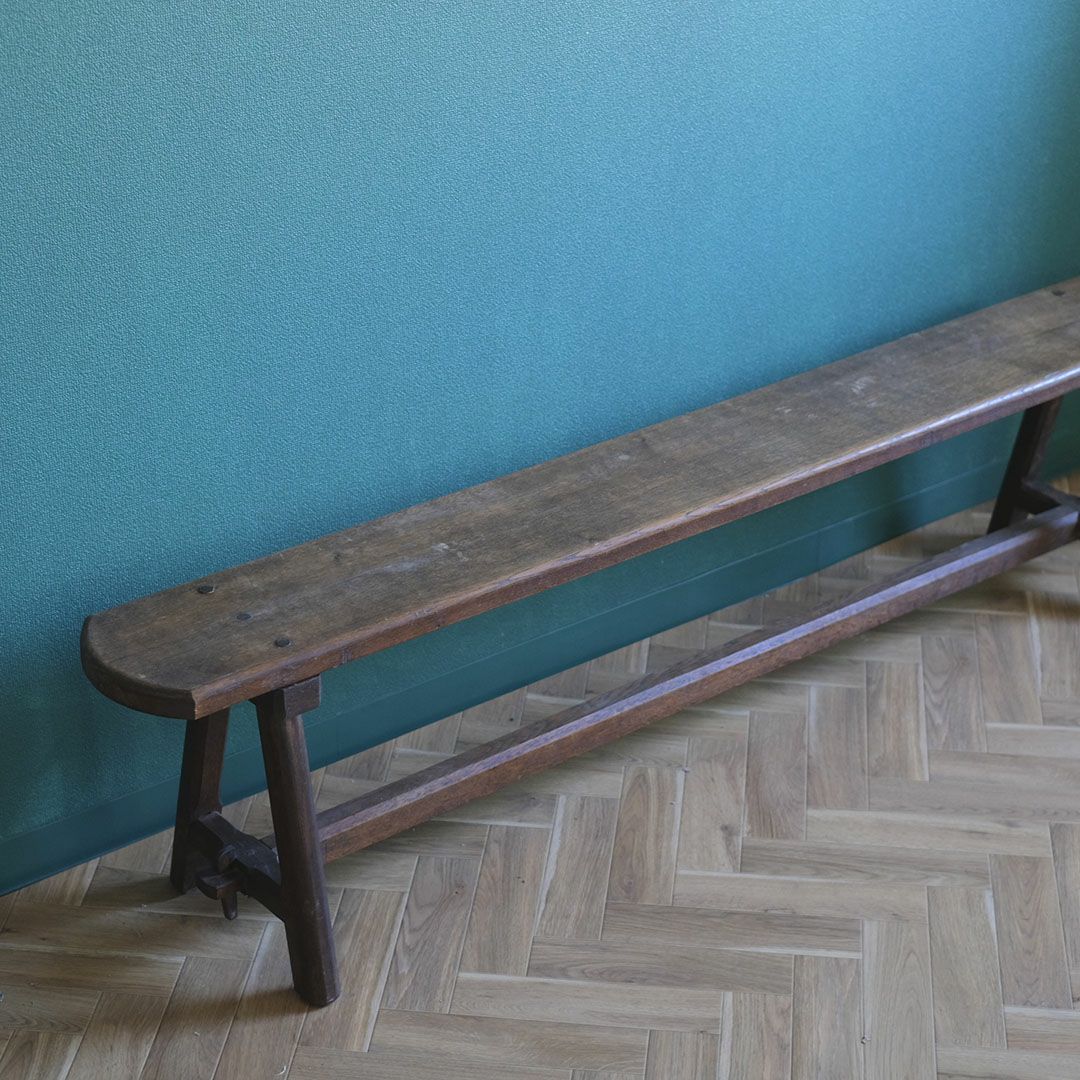 アンティークベンチ フランス 木製 シンプルな長椅子 アンティーク家具4