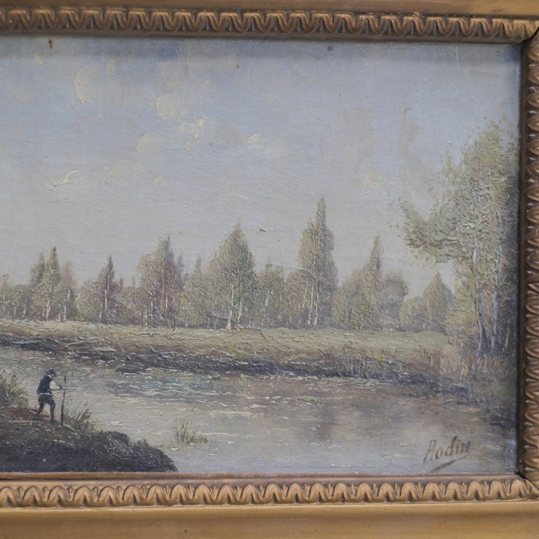 アンティーク油絵 フランス 絵画4