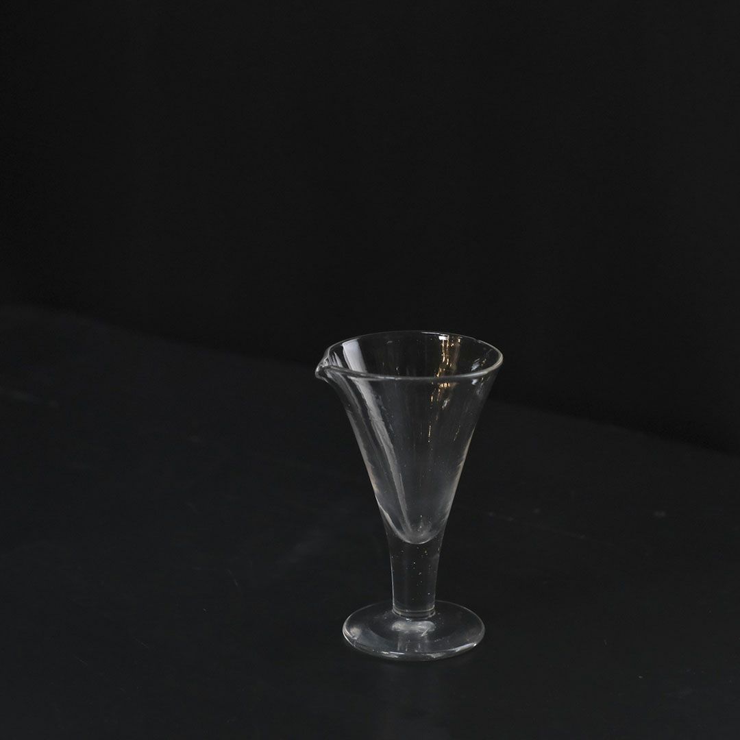 アンティーク カクテルメジャーグラス 吹きガラス フランス