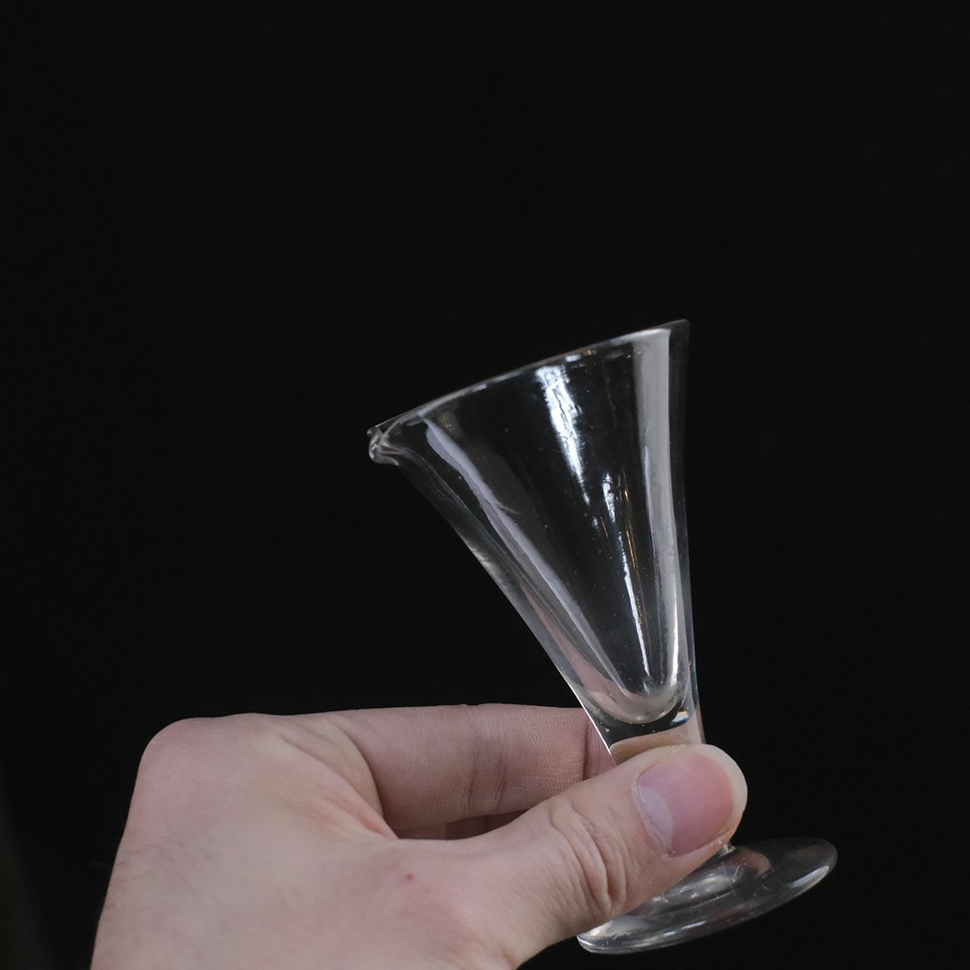 アンティーク カクテルメジャーグラス 吹きガラス フランス