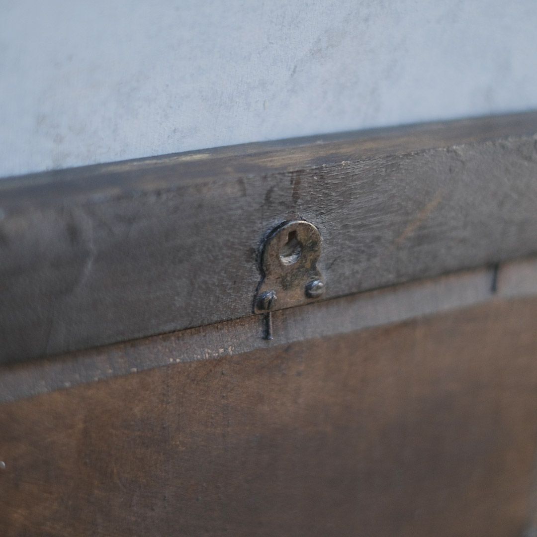 ヴィンテージタイル壁掛けミラー 大正レトロな鏡/アンティーク家具