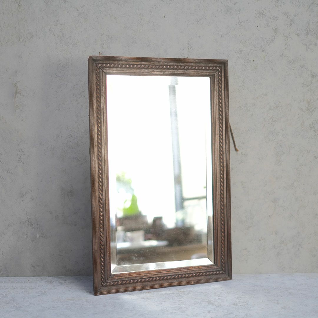 アンティーク 鏡 木製フレーム イギリス 壁掛けミラー