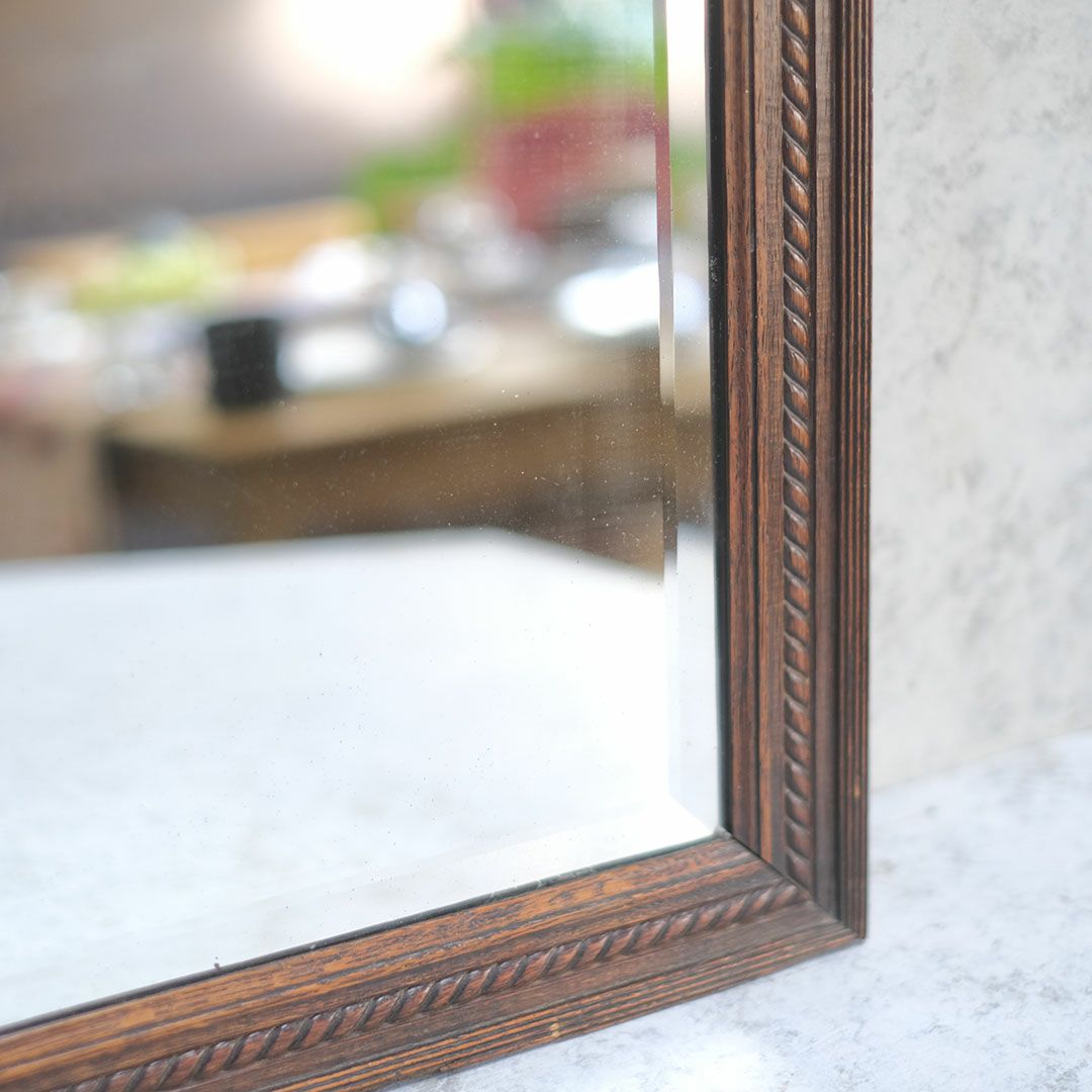 アンティーク 鏡 木製フレーム イギリス 壁掛けミラー