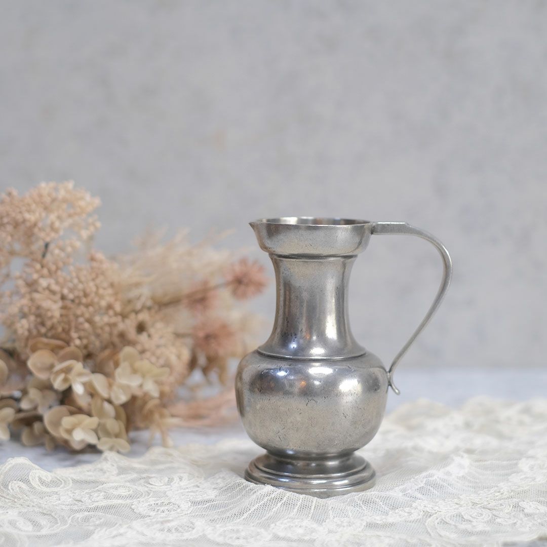アンティーク エタンピッチャー フランス 錫 ジャグ