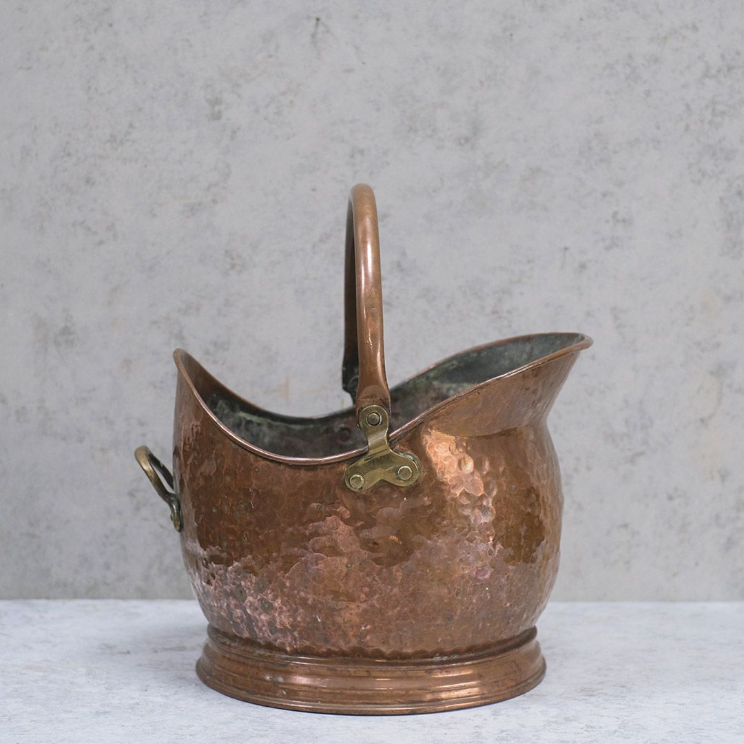 アンティークコールバケツ 石炭入れ イギリス 銅 19世紀1
