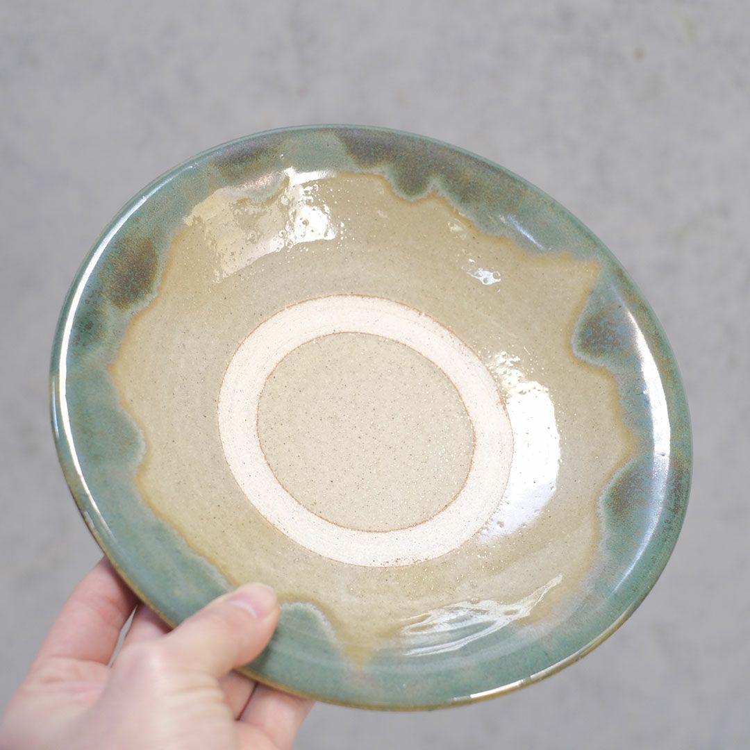 やちむん 沖縄 松田共司 7.5寸皿B 読谷村北窯 一点物 大皿