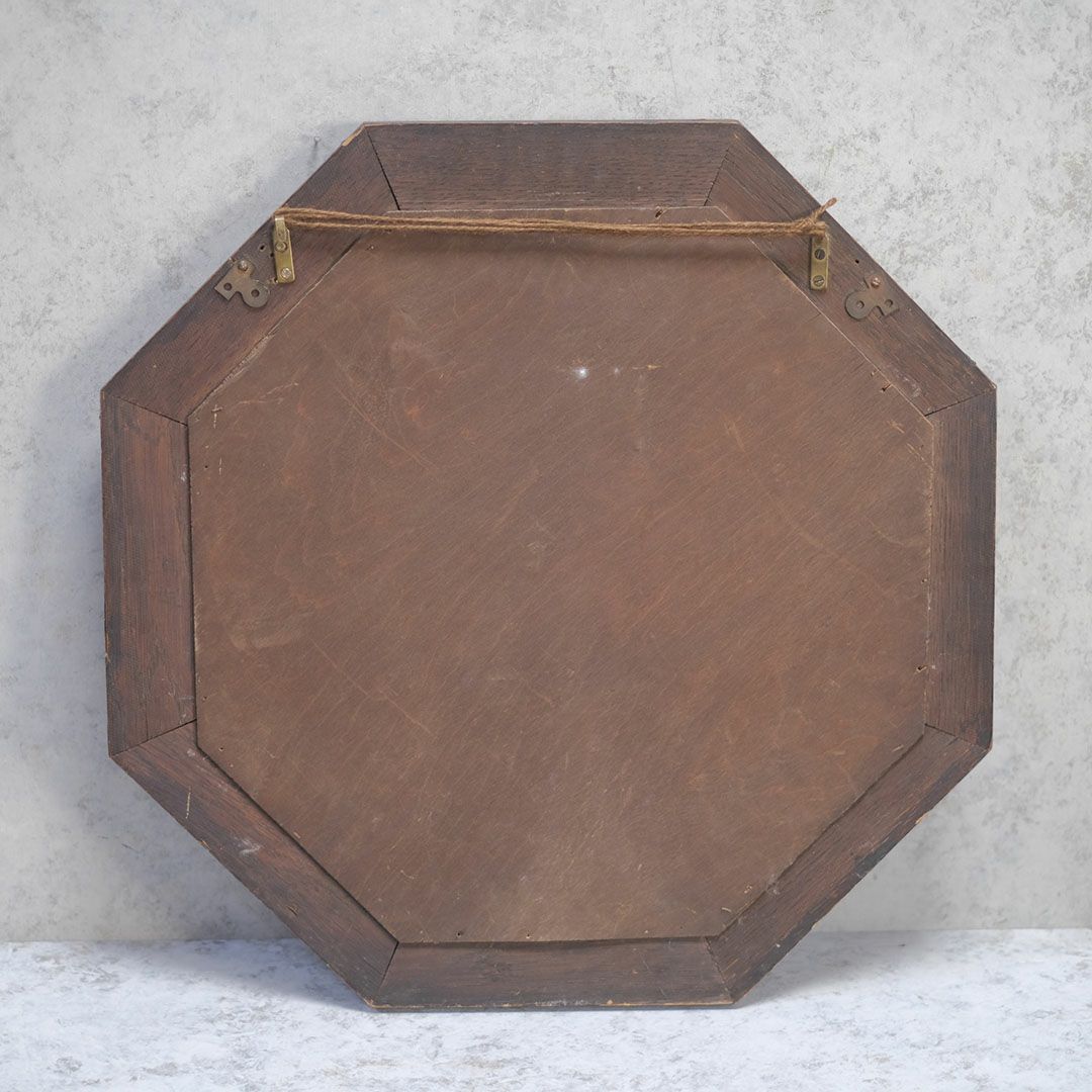 アンティーク オクタゴンシェイプミラー イギリス 八角形 壁掛け鏡