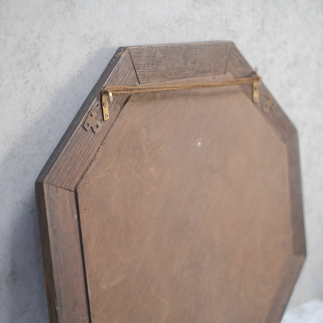 アンティーク オクタゴンシェイプミラー イギリス 八角形 壁掛け鏡