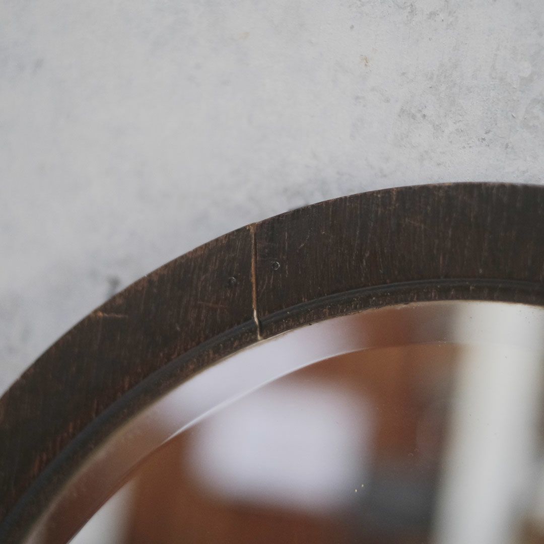 アンティーク 鏡 壁掛け 楕円 オークミラー イギリス4