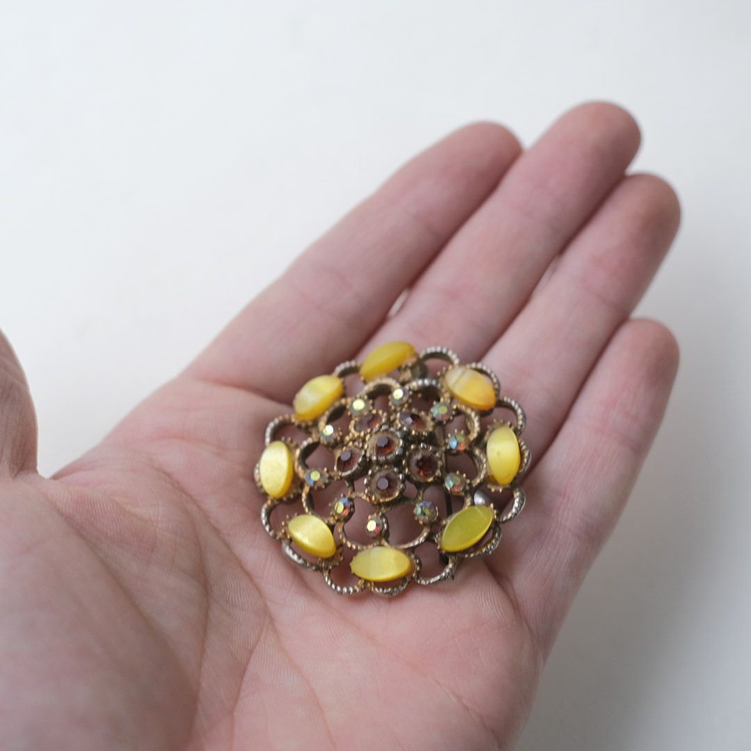 ヴィンテージコスチュームジュエリー イギリス ブローチ3