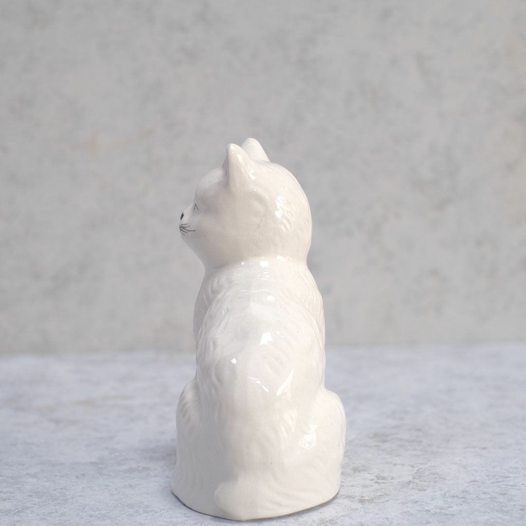 ヴィンテージ フィギュリン 猫の置物 イギリス マン島 RUSHTON POTTERY