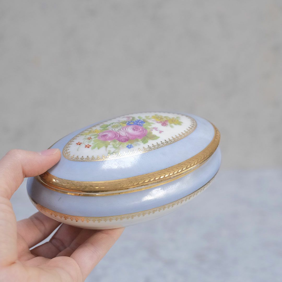 アンティークトリンケットボックス 陶器 LIMOGE(リモージュ) フランス 小物入れ3