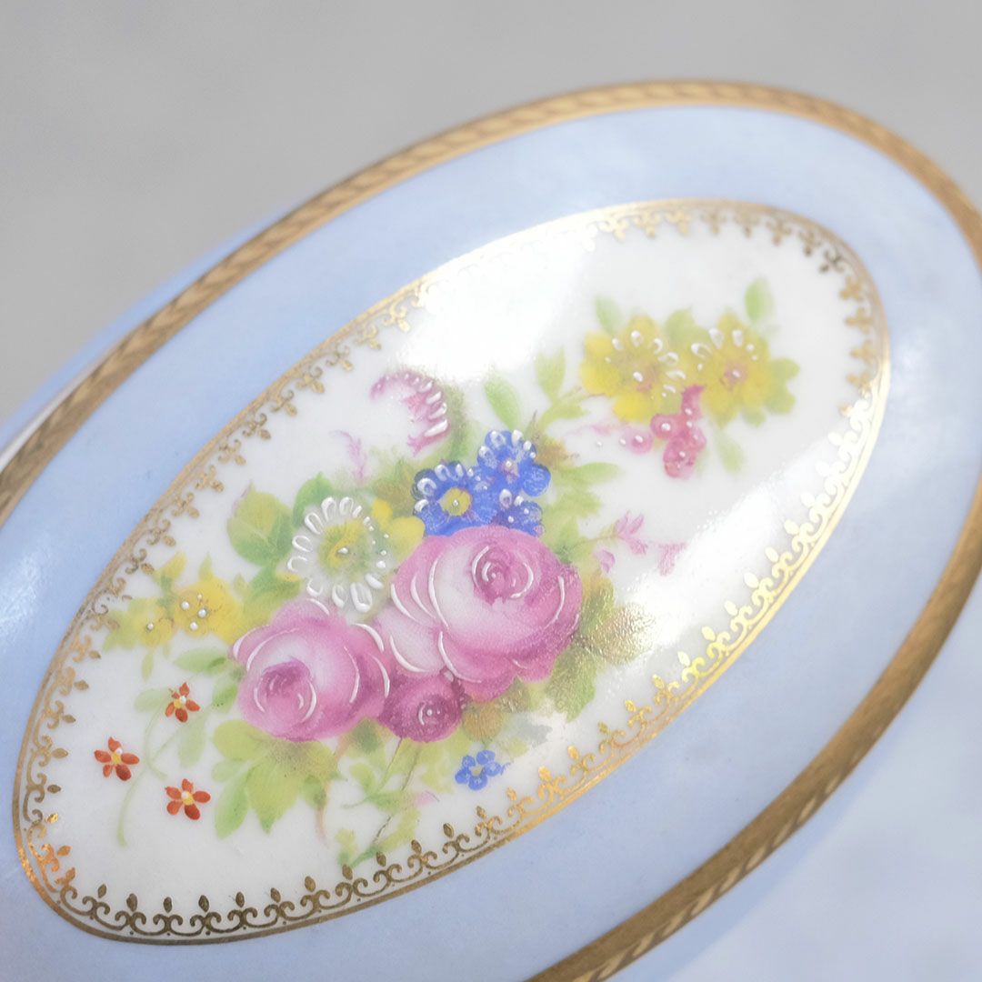 アンティークトリンケットボックス 陶器 LIMOGE(リモージュ) フランス 小物入れ6