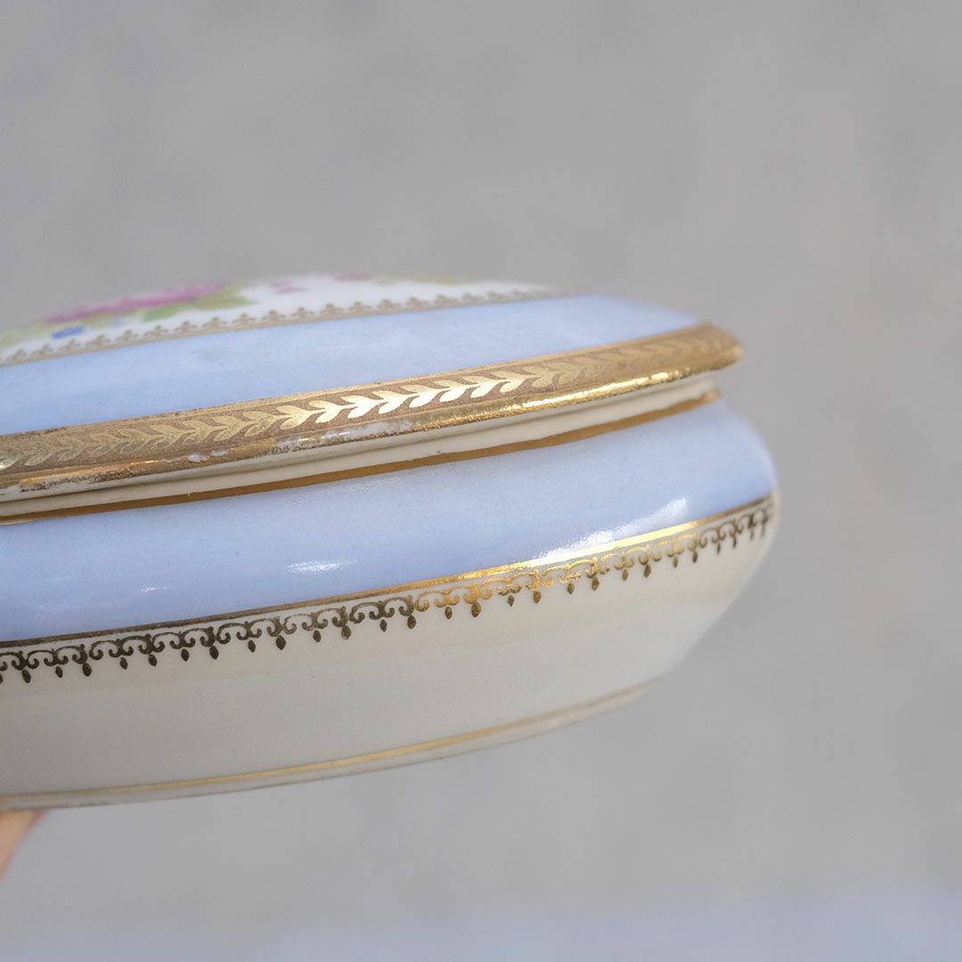 アンティークトリンケットボックス 陶器 LIMOGE(リモージュ) フランス 小物入れ7