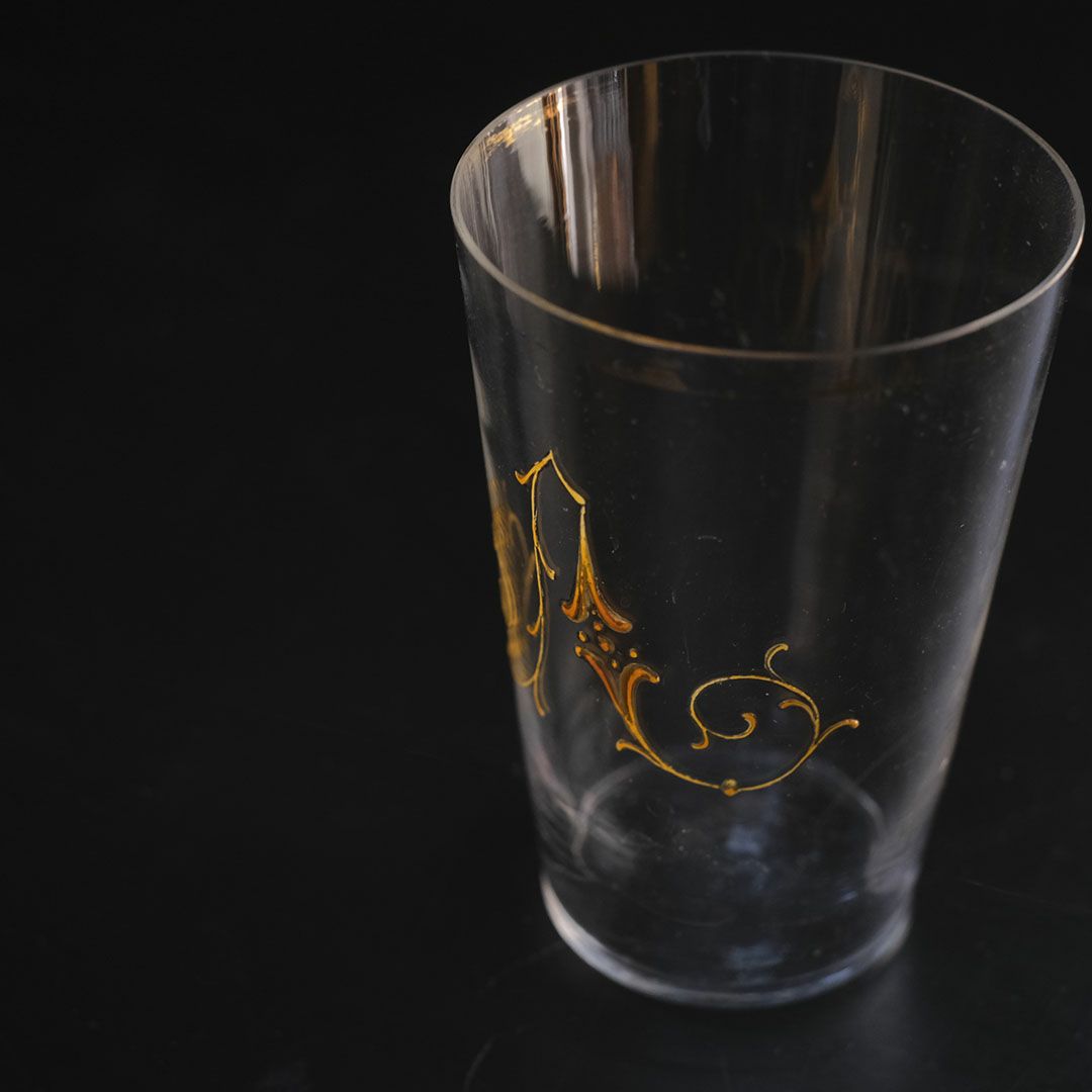 アンティーク マリアージュ メモリアルグラス フランス エナメルグラス アンティーク食器