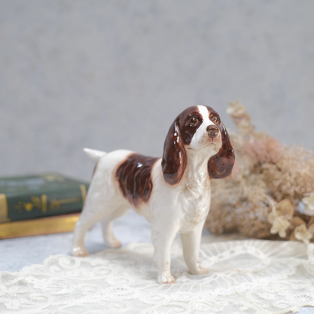 ヴィンテージオブジェ 犬の置物 陶器 イギリス