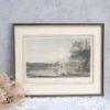 アンティーク リトグラフピクチャー湖畔の風景 イギリス 石版画 Combermere 石版画