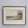 アンティーク リトグラフピクチャー湖畔の風景 イギリス 石版画 Combermere