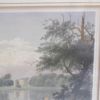 アンティーク リトグラフピクチャー湖畔の風景 イギリス 石版画 Combermere