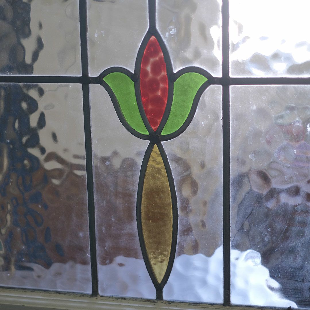 アンティーク ステンドグラス イギリス チューリップ3