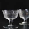 アンティーク クリスタル デザートグラス PALL MALL LADY HAMILTON イギリス エッチング模様