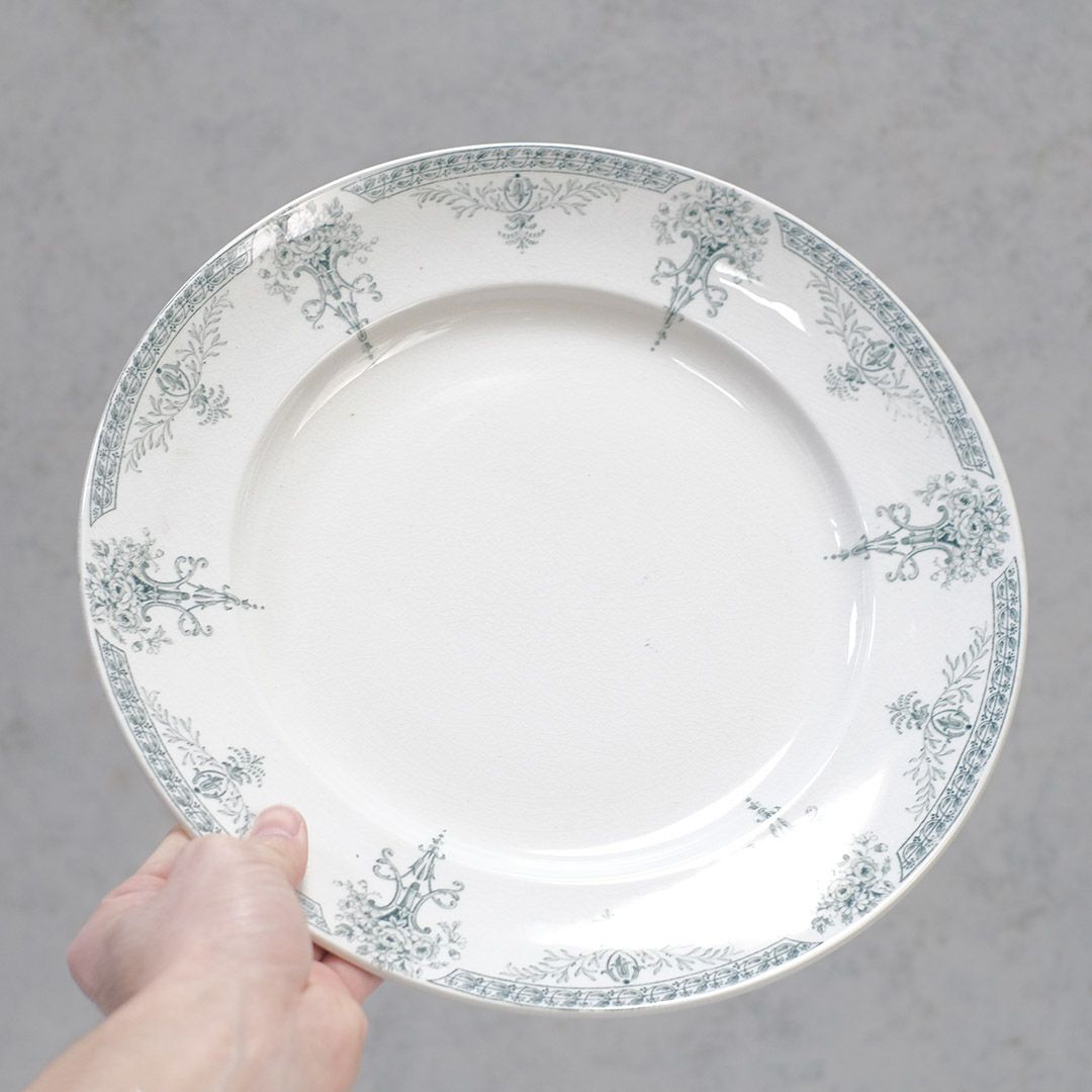 アンティーク大皿 LUGANO Luneville K&G リュネヴィルフランス アンティーク4